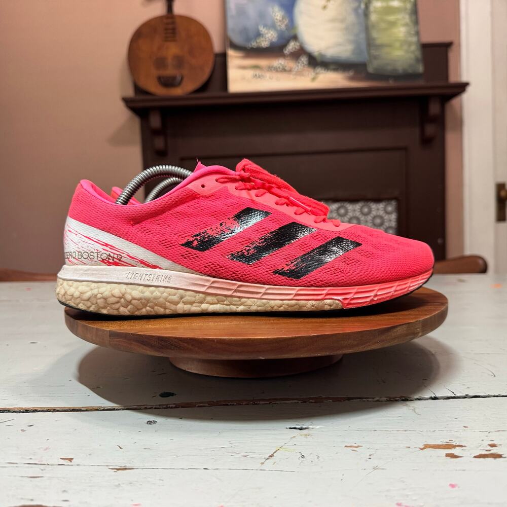 Adidas AdiZero Boston Mens Size 10 Pink Sneaker Shoes